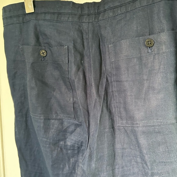Ralph Lauren women’s navy 100% linen pants - Picture 11 of 15